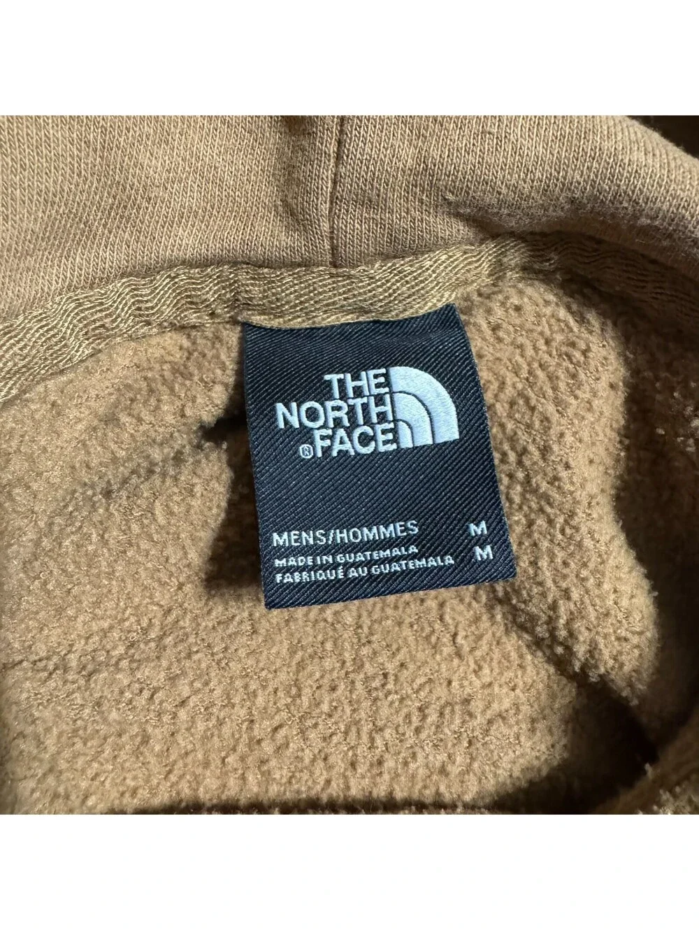 The North Face Men's Rust Brown Pullover Hoodie Large Logo Graphic Fleece Sz M